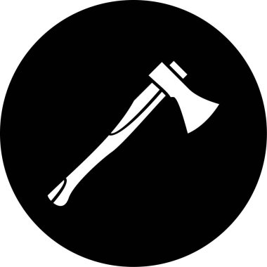 Bir balta simgesinin vektör illüstrasyonu