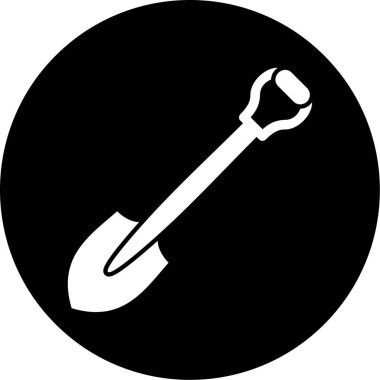 Bir kürek simgesinin vektör çizimi