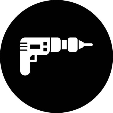 Bir matkap simgesinin vektör illüstrasyonu