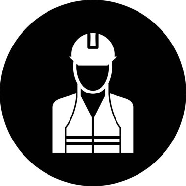 İşçi insan simgesinin vektör çizimi