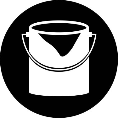 Boya kovası simge vektör çizim