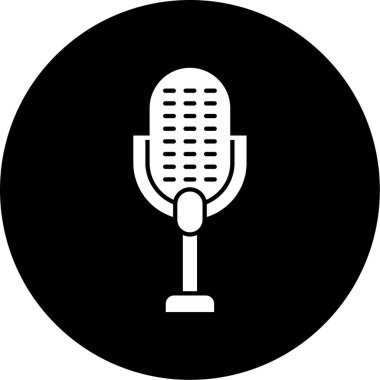 mikrofon simgesi vektör illüstrasyonu