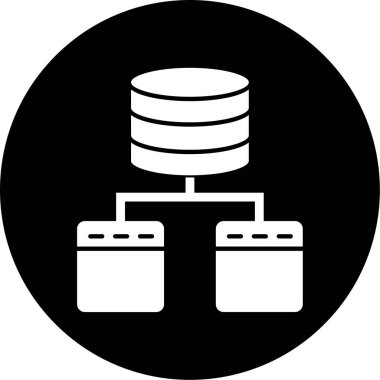 veritabanı. Web simgesi basit illüstrasyon