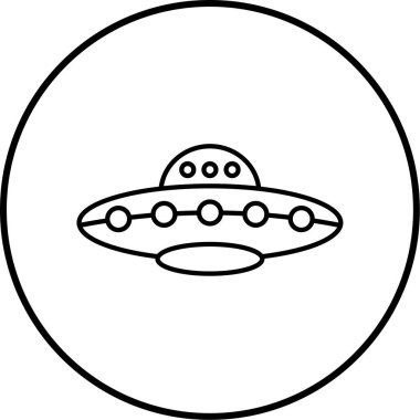 UFO simgesinin vektör illüstrasyonu