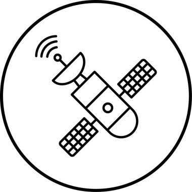 Uydu. Web simgesi basit illüstrasyon