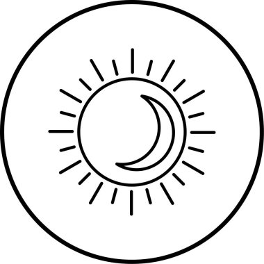 Güneş Simgesi Vektör illüstrasyonu