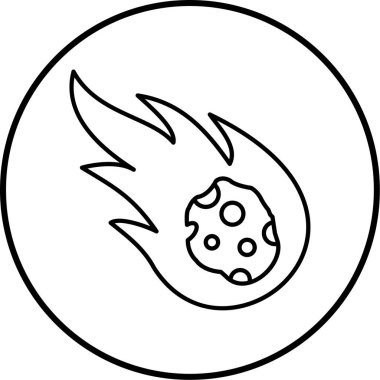 Bir gezegen simgesinin vektör illüstrasyonu