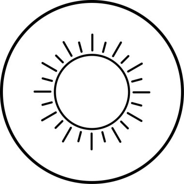 Güneş Simgesi Vektör illüstrasyonu