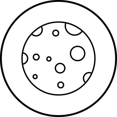 Ay. Web simgesi basit illüstrasyon