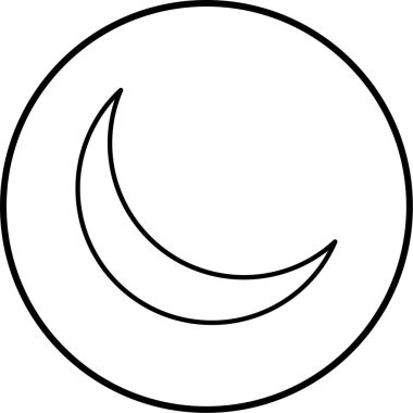 Ay. Web simgesi basit illüstrasyon