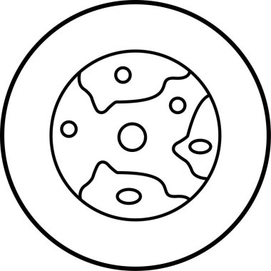 Gezegen. Web simgesi basit illüstrasyon