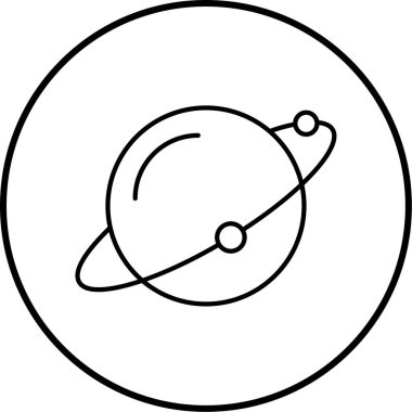 Gezegen. Web simgesi basit illüstrasyon