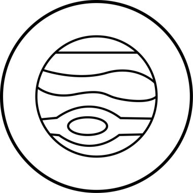 Gezegen. Web simgesi basit illüstrasyon