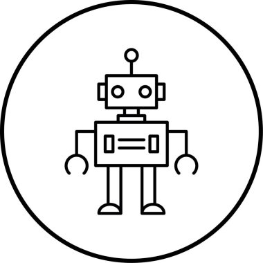 Robot simgesi, vektör çizimi