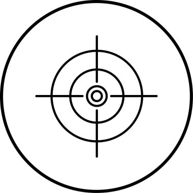 Hedef simgenin vektör illüstrasyonu