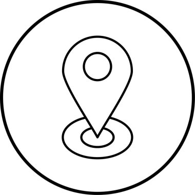 konum. Web simgesi basit illüstrasyon