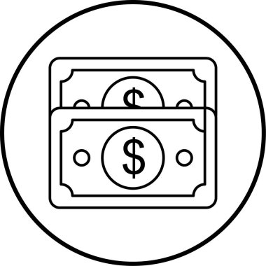 Dolar. Web simgesi basit illüstrasyon