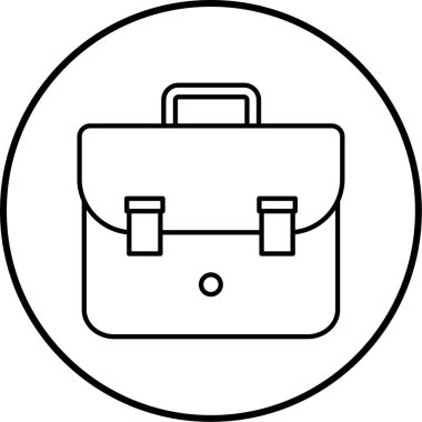 Evrak çantası simgesinin vektör illüstrasyonu