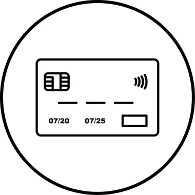 Kredi kartı vektör simgesi