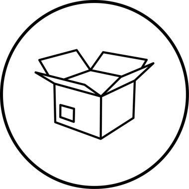 Kutu. Web simgesi basit illüstrasyon