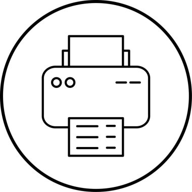 Yazıcı. Web simgesi basit illüstrasyon