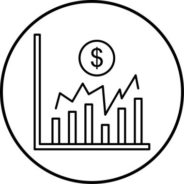 iş grafiği simgesi, vektör illüstrasyonu