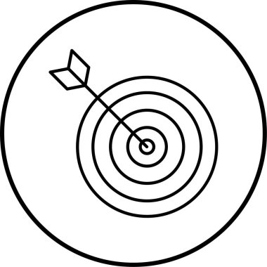 Hedef. Web simgesi basit illüstrasyon