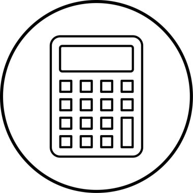 hesap makinesi simgesi, vektör illüstrasyonu