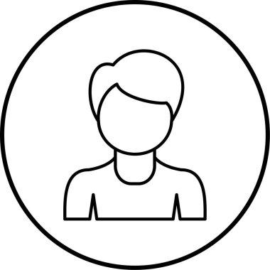 avatar. Web simgesi basit illüstrasyon