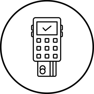 ATM 'de. Web simgesi basit illüstrasyon