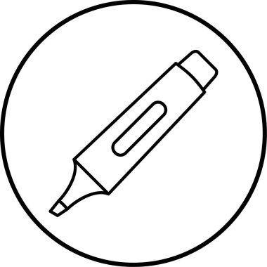 Kalem. Web simgesi basit illüstrasyon