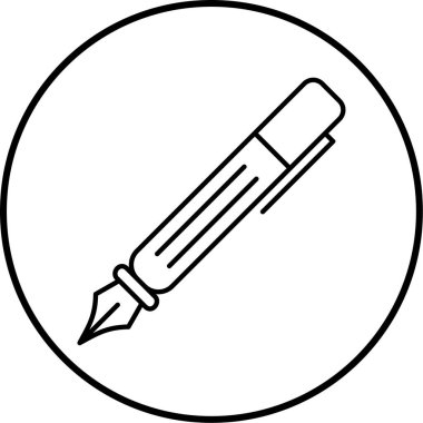 Kalem. Web simgesi basit illüstrasyon