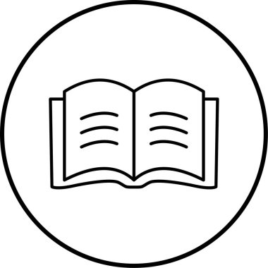 Kitap. Web simgesi basit illüstrasyon