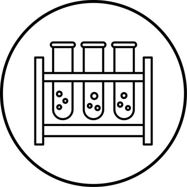Test tüpü simgesi. vektör illüstrasyonu