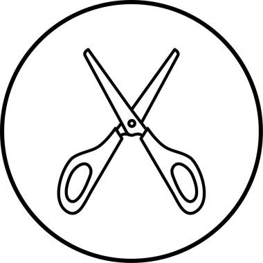 Makas simgesi. vektör illüstrasyonu