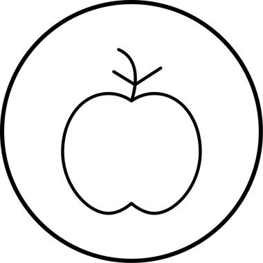 Elma. Web simgesi basit illüstrasyon