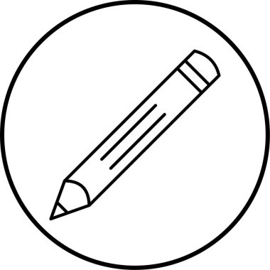 Kalem. Web simgesi basit illüstrasyon