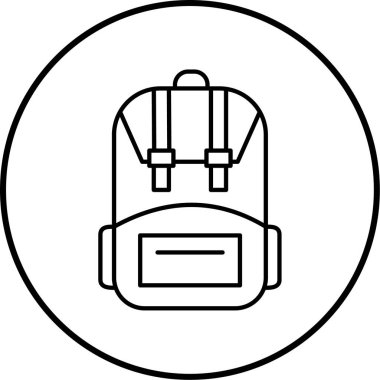 Sırt çantası. Web simgesi basit illüstrasyon