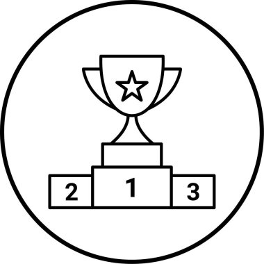 Podyum simgesinin vektör illüstrasyonu