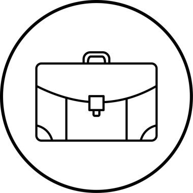 evrak çantası simgesi, vektör illüstrasyonu
