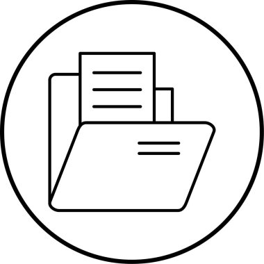 Dosya belgesi simgesinin vektör illüstrasyonu