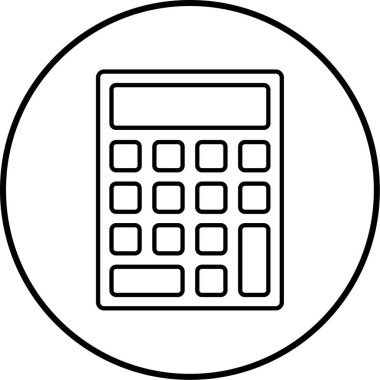 Hesap makinesi. Web simgesi basit illüstrasyon