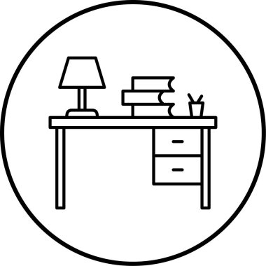 Masa. Web simgesi basit illüstrasyon