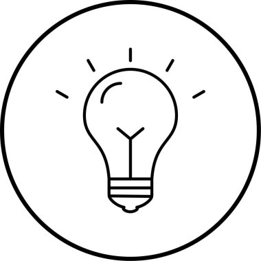 ampul simgesinin vektör illüstrasyonu