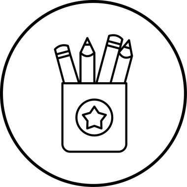 Kalem. Web simgesi basit illüstrasyon