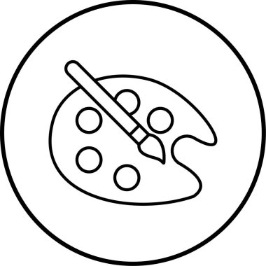 boya paleti simge vektör çizim