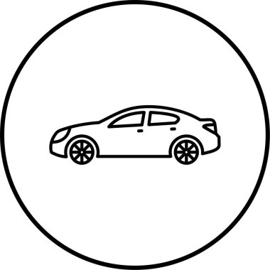 - Araba. Web simgesi basit illüstrasyon