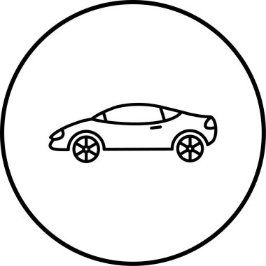 - Araba. Web simgesi basit illüstrasyon