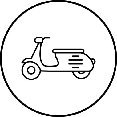 Motosiklet simge vektör çizim