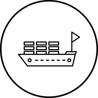 Gemi simgesi vektör illüstrasyonu